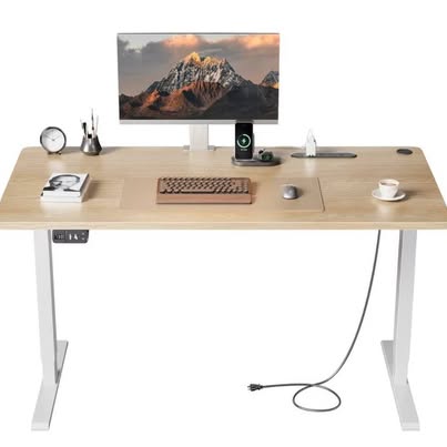XL Electric Standing Desk 63*31.6” W/ Built-In Plugs (New)