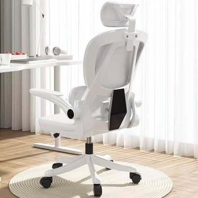 Ergonomic Office Chair (White) W/ Spring Back Support