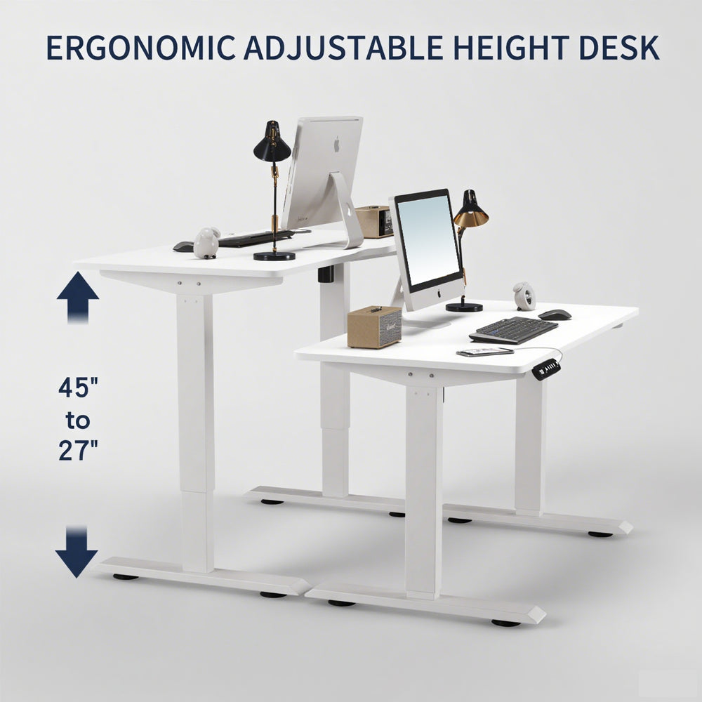 Electric Standing Desk - White